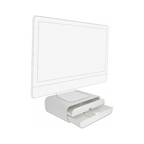 DeLOCK Soporte de monitor con dos cajones Blanco DeLOCK Soporte de monitor con dos cajones Blanco