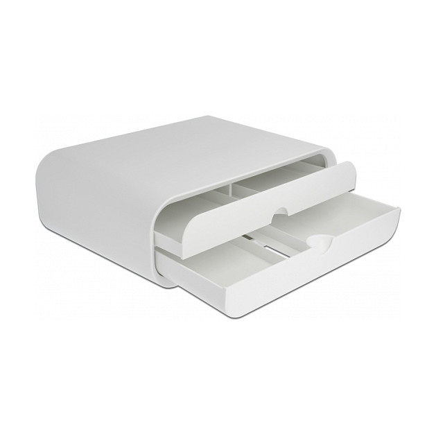 DeLOCK Soporte de monitor con dos cajones Blanco DeLOCK Soporte de monitor con dos cajones Blanco