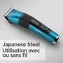 Babyliss Cortapelos P1362E - Cuchillas de acero japonés - 45 ajustes de longitud - Pantalla digital - Batería de litio