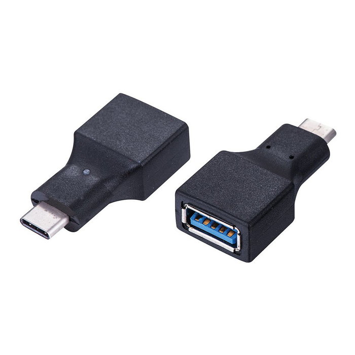 VALUE 12.99.9030 Adaptador USB 3.2 Gen1 Tipo C a Tipo A, Macho a Hembra, Negro, 5 Gbit/s, Plug and Play