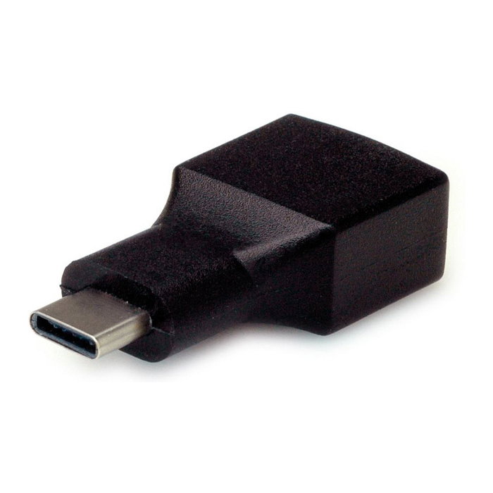 VALUE 12.99.9030 Adaptador USB 3.2 Gen1 Tipo C a Tipo A, Macho a Hembra, Negro, 5 Gbit/s, Plug and Play