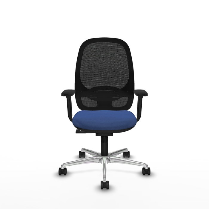 PIQUERAS Y CRESPO Silla de oficina Cilanco con mecanismo Sincro, Azul marino y Negro