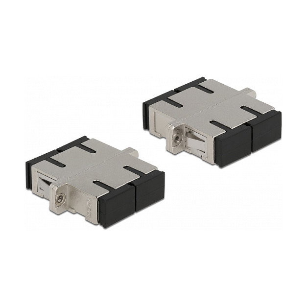 DeLOCK Acoplador de Fibra Óptica SC Duplex hembra a SC Duplex hembra Monomodo Metal