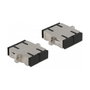 DeLOCK Acoplador de Fibra Óptica SC Duplex hembra a SC Duplex hembra Monomodo Metal Plata, 2 piezas