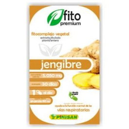 PINISAN Fito Premium Jengibre 30 Cápsulas | Ayuda a las Vías Respiratorias | Vegano