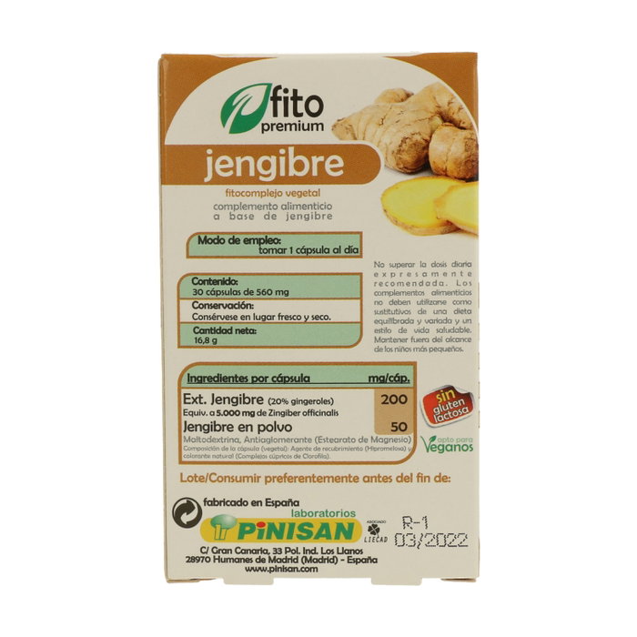 Pinisan Fito Premium Jengibre 30 cápsulas Pinisan Fito Premium Jengibre 30 cápsulas