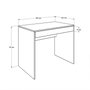 Hanah Home Cms-301-Dd-1 Escritorio de Estudio con Bandeja para Teclado, Tablero Melaminado 16mm, 90x55x75cm, Blanco y Diamante