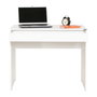 Hanah Home Cms-301-Dd-1 Escritorio de Estudio con Bandeja para Teclado, Tablero Melaminado 16mm, 90x55x75cm, Blanco y Diamante