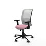 PIQUERAS Y CRESPO Silla de oficina Zulema con mecanismo Sincro/Traslack, Rosa y Blanco