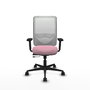 PIQUERAS Y CRESPO Silla de oficina Zulema con mecanismo Sincro/Traslack, Rosa y Blanco