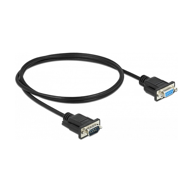 DeLOCK Cable de serie RS-232 D-Sub9 macho a hembra 1 m Negro DeLOCK Cable de serie RS-232 D-Sub9 macho a hembra 1 m Negro