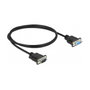 DeLOCK Cable de serie RS-232 D-Sub9 macho a hembra 1 m Negro