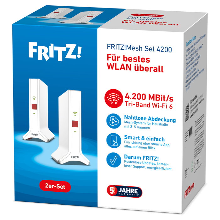 AVM FRITZ! Mesh Set 4200 2-Pack WiFi Repeater