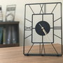 Aberto Design Asalet Pod Reloj Decorativo de Metal Negro 20 x 30 cm