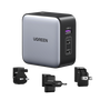 UGREEN 90409 Cargador Nexode GaN II 65W, 3 Puertos USB C/A, Carga Rápida para Teléfonos, Portátiles, Tabletas, Gris