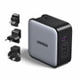 Ugreen Nexode GaN Cargador Rápido 65W Gris con Adaptadores Internacionales