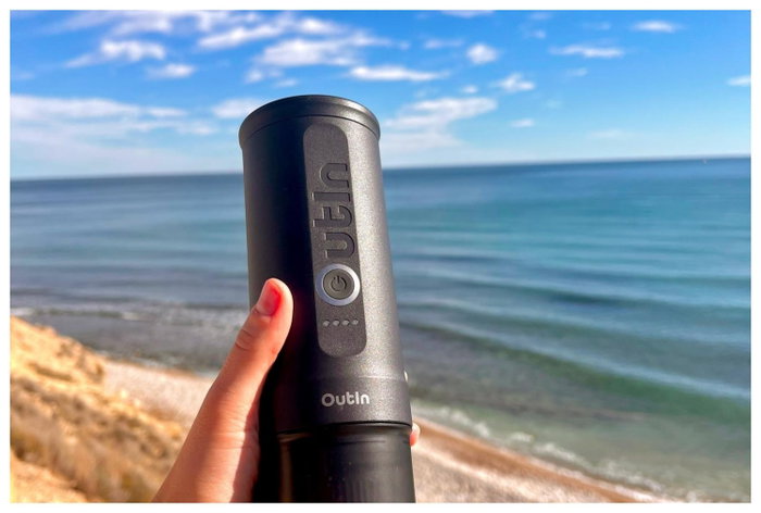 OutIn Nano Cafetera de Espresso Portátil Gris