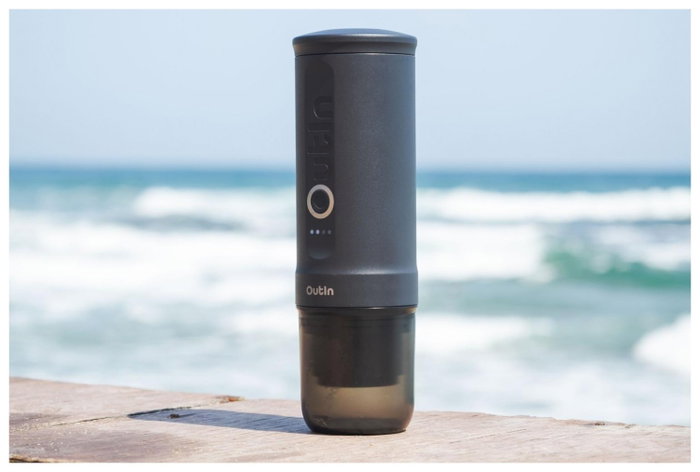 OutIn Nano Cafetera de Espresso Portátil Gris