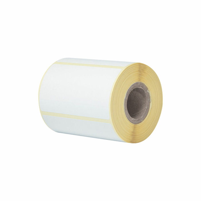 Brother Caja de 8 rollos de etiquetas térmicas blancas 76mm x 44mm