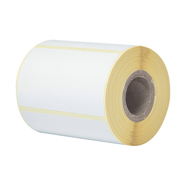 Brother Caja de 8 rollos de etiquetas térmicas blancas 76mm x 44mm