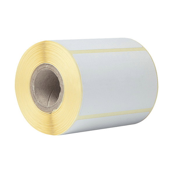 Brother Caja de 8 rollos de etiquetas térmicas blancas 76mm x 44mm