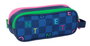 Portatodo Doble Benetton Damero Azul marino 21 x 8 x 6 cm