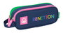 Portatodo Doble Benetton Damero Azul marino 21 x 8 x 6 cm