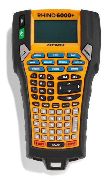 Dymo Rhino 6000+ Kit con Maletín, Rotuladora Industrial Amarilla