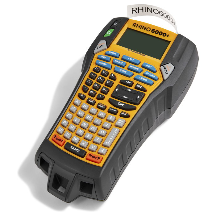 Dymo Rhino 6000+ Kit con Maletín, Rotuladora Industrial Amarilla