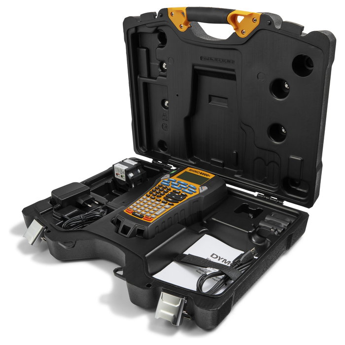 Dymo Rhino 6000+ Kit con Maletín, Rotuladora Industrial Amarilla