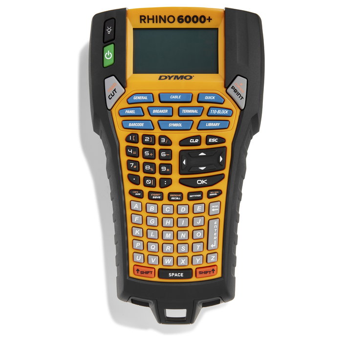 Dymo Rhino 6000+ Kit con Maletín, Rotuladora Industrial Amarilla