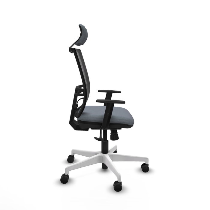 PIQUERAS Y CRESPO Silla de oficina Yunquera con mecanismo Sincro, Gris y Negro
