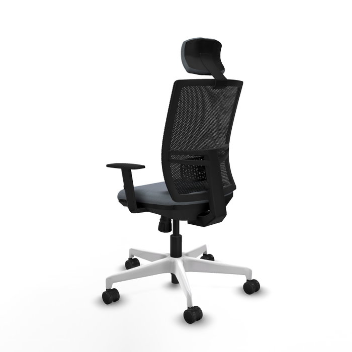 PIQUERAS Y CRESPO Silla de oficina Yunquera con mecanismo Sincro, Gris y Negro
