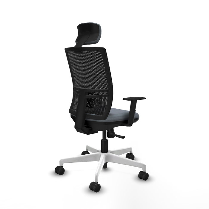 PIQUERAS Y CRESPO Silla de oficina Yunquera con mecanismo Sincro, Gris y Negro