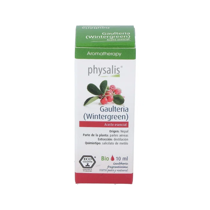 PHYSALIS Esencia Gaulteria Aceite Esencial Wintergreen 10 ml Bio - Alivia Dolores Musculares y Rigidez PHYSALIS Esencia Gaulteria Aceite Esencial Wintergreen 10 ml Bio - Alivia Dolores Musculares y Rigidez