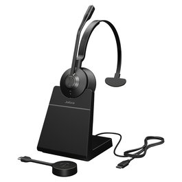 Jabra Engage 55 SE Auricular Mono Link400c UC Inalámbrico con Estación de Carga - Negro, para Oficina, 13h Conversación