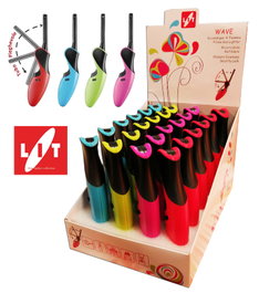 LAMS Encendedor de Llama Larga Recargable Plegable F032 (Pack de 24)