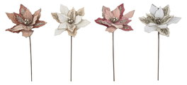 DKD Home Decor Ramas de PVC y Terciopelo Multicolor Surtidas