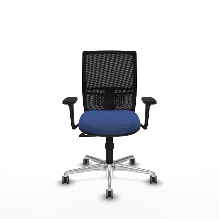 PIQUERAS Y CRESPO Silla de oficina Yunquera con mecanismo Sincro Azul marino y Negro