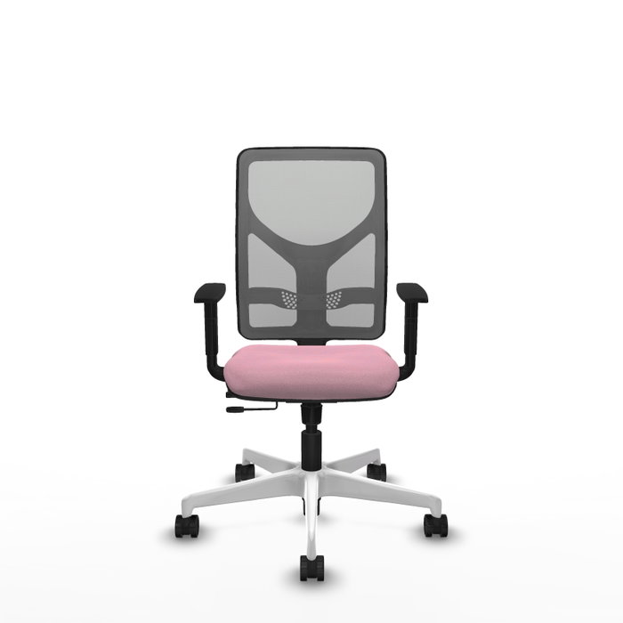 PIQUERAS Y CRESPO Silla de oficina Motilla Rosa y Gris