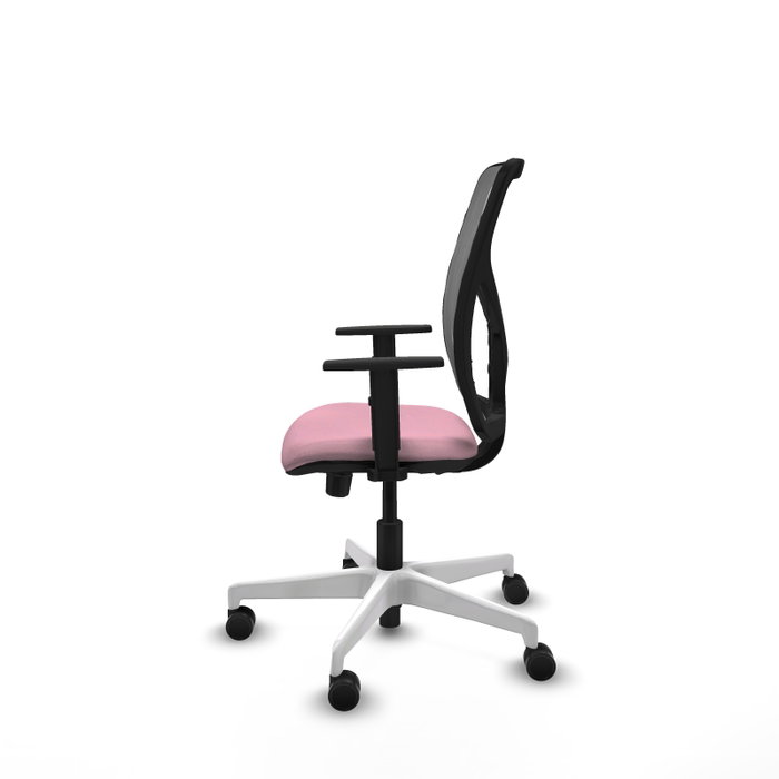 PIQUERAS Y CRESPO Silla de oficina Motilla Rosa y Gris