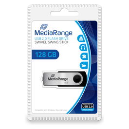 MEDIARANGE STICK 128GB MR913 Negro - Plata