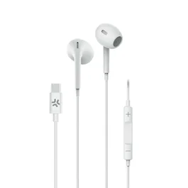 Celly UP1300TYPECWH Auriculares Alámbricos USB Tipo C Blanco