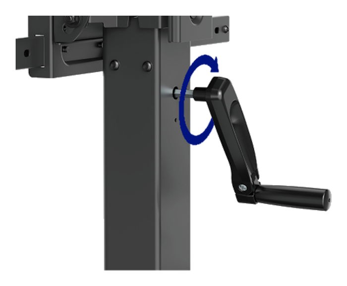 Ewent VESA Soporte de suelo para TV con ruedas, ajuste de altura con manivela, estante ajustable para equipos y orientación vertical/horizontal