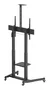 Ewent EW1591 Soporte de Suelo para TV/Pantalla Interactiva 60" a 100", 120 kg, con Ruedas, Inclinación, Ajuste de Altura y Estantes, Negro