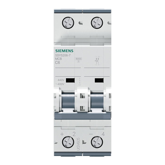 Siemens Leitungsschutzschalter de 6 A, 2 polos, curva C, todo corriente Siemens Leitungsschutzschalter de 6 A, 2 polos, curva C, todo corriente