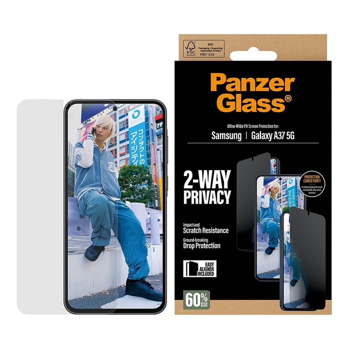 PanzerGlass PG90806 Protector de Pantalla Privacy para Samsung Galaxy A37 5G (6.7") Ultra-Wide Fit EasyAligner, Resistente a Rayones, Transparente PanzerGlass PG90806 Protector de Pantalla Privacy para Samsung Galaxy A37 5G (6.7") Ultra-Wide Fit EasyAligner, Resistente a Rayones, Transparente