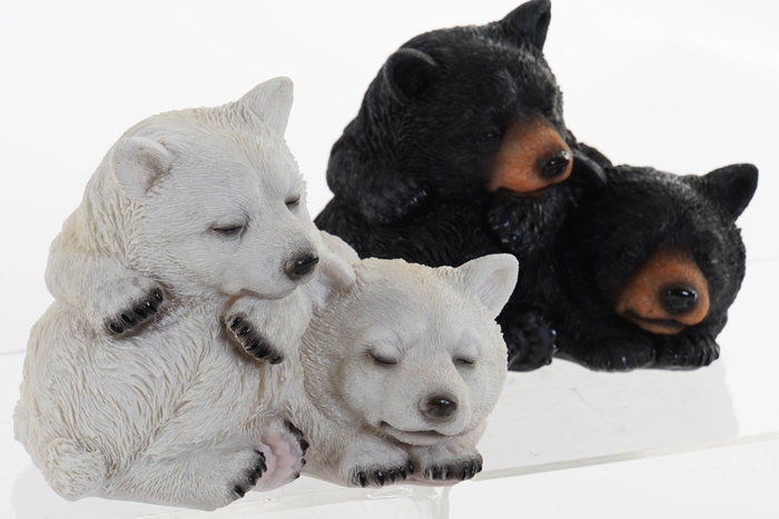 DKD Home Decor Figura Decorativa Osos Resina Negro Blanco 14.5 x 11 x 14.5 cm (2 Unidades) DKD Home Decor Figura Decorativa Osos Resina Negro Blanco 14.5 x 11 x 14.5 cm (2 Unidades)