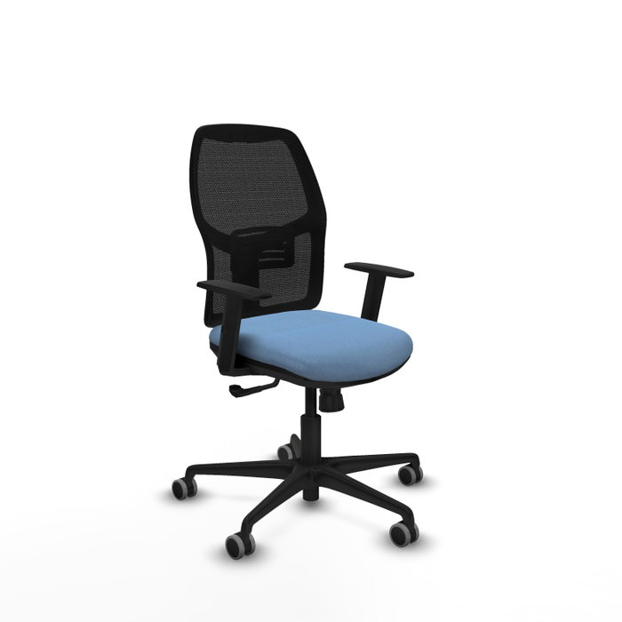 PIQUERAS Y CRESPO Silla de oficina Alfera Azul cielo/Negro con mecanismo Sincro PIQUERAS Y CRESPO Silla de oficina Alfera Azul cielo/Negro con mecanismo Sincro