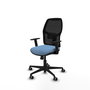 PIQUERAS Y CRESPO Silla de oficina Alfera Azul cielo/Negro con mecanismo Sincro